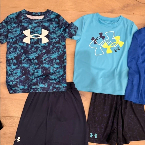 Boys size 6 Under Armour Kids' Set - Blue, Black, and Yellow - Picture 2 of 4